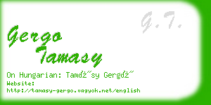 gergo tamasy business card